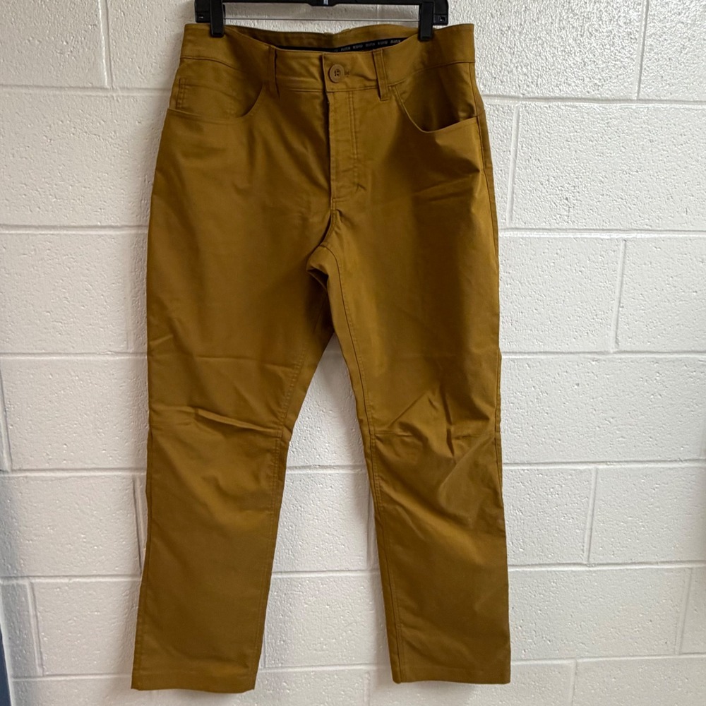 KUIU Mens Hunting Canvas Work Pant 36 Mustard Yellow Outdoor Hiking Utility Gorp